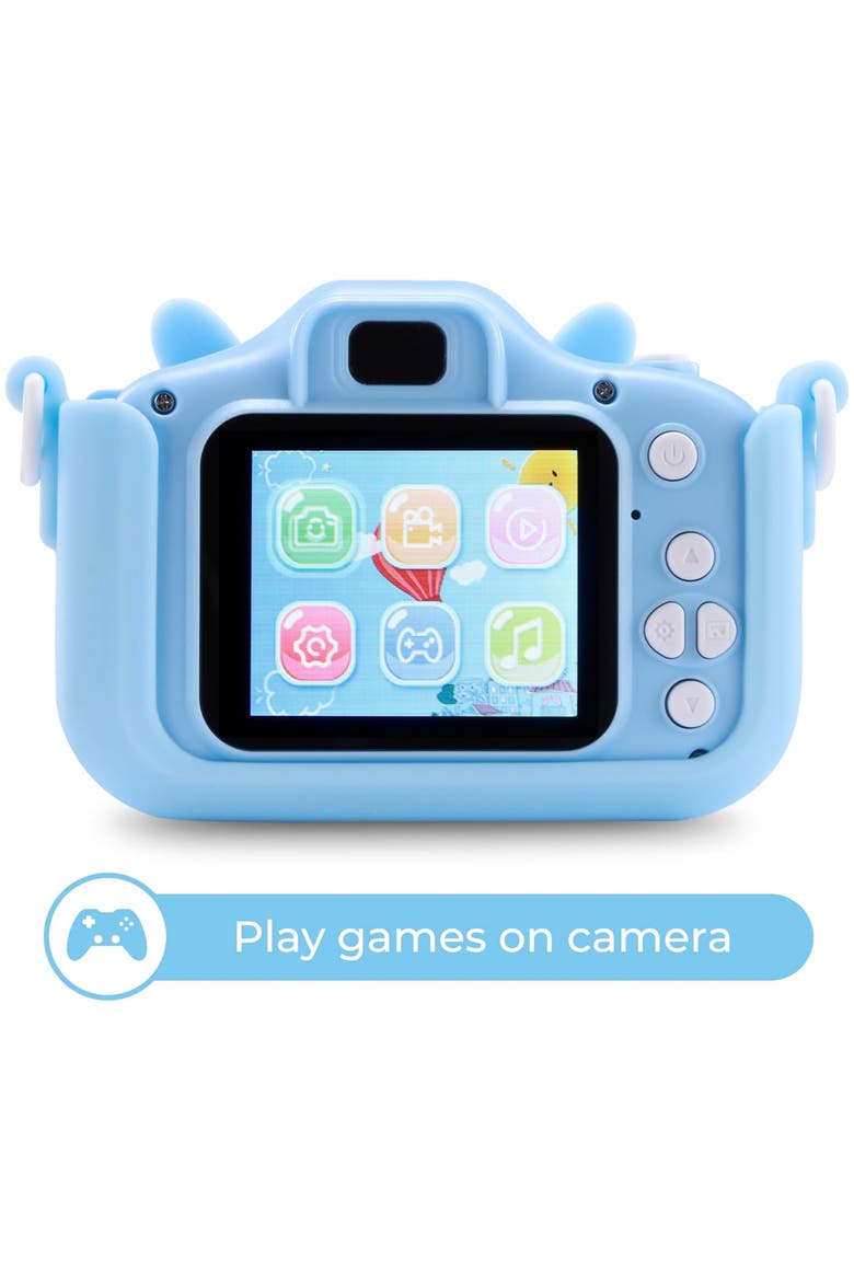 Digital Camera Bunny Rubberized Drop Protection Case, Alternate, color, Blue
