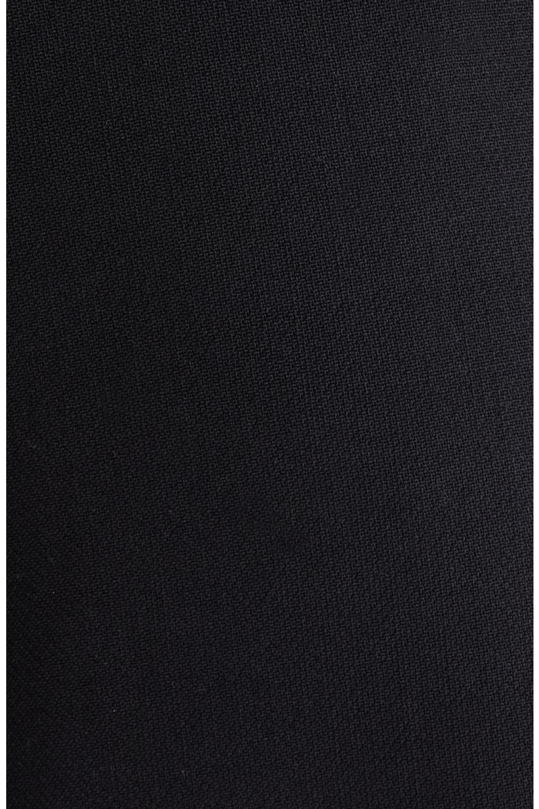 Virgin Wool Crêpe Crop Wide Leg Trousers, Alternate, color, BLACK