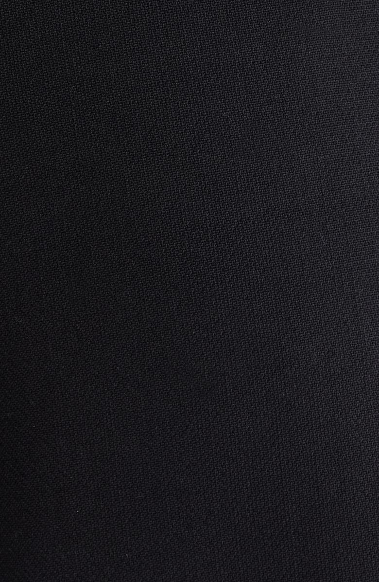 Chloé Virgin Wool Crêpe Crop Wide Leg Trousers, Alternate, color, Black