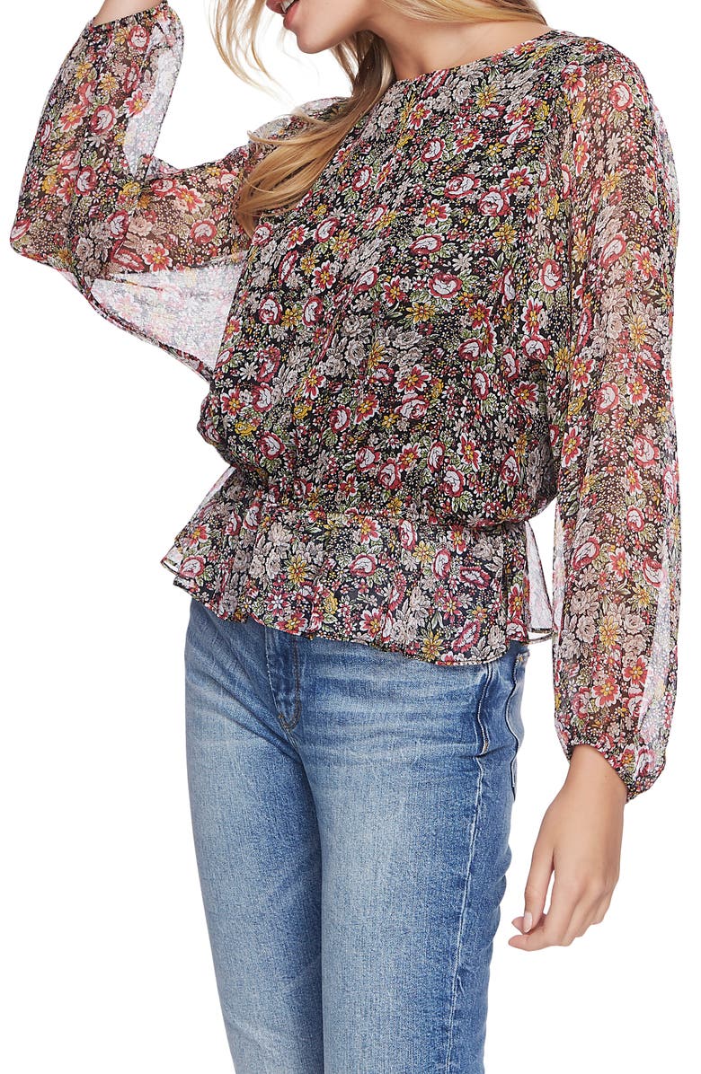 1.STATE Forest Gardens Blouson Top, Alternate, color,