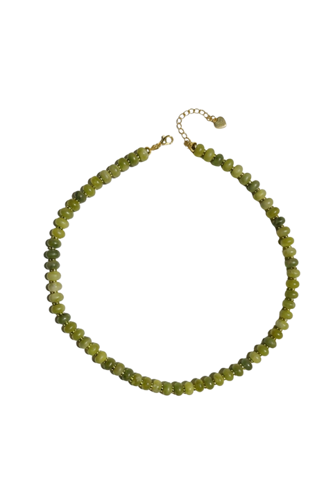 Veronica Beaded Olive Green Necklace