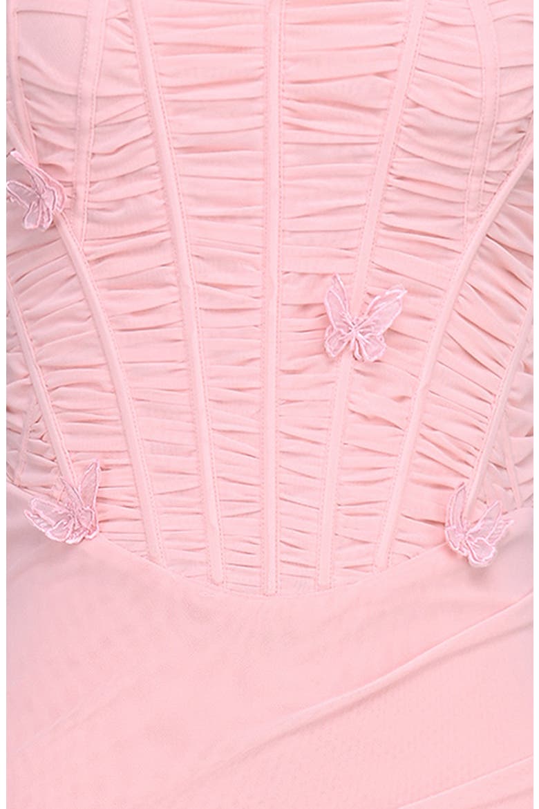 Romola Appliqué Maxi Cocktail Dress, Alternate, color, TICKLED PINK
