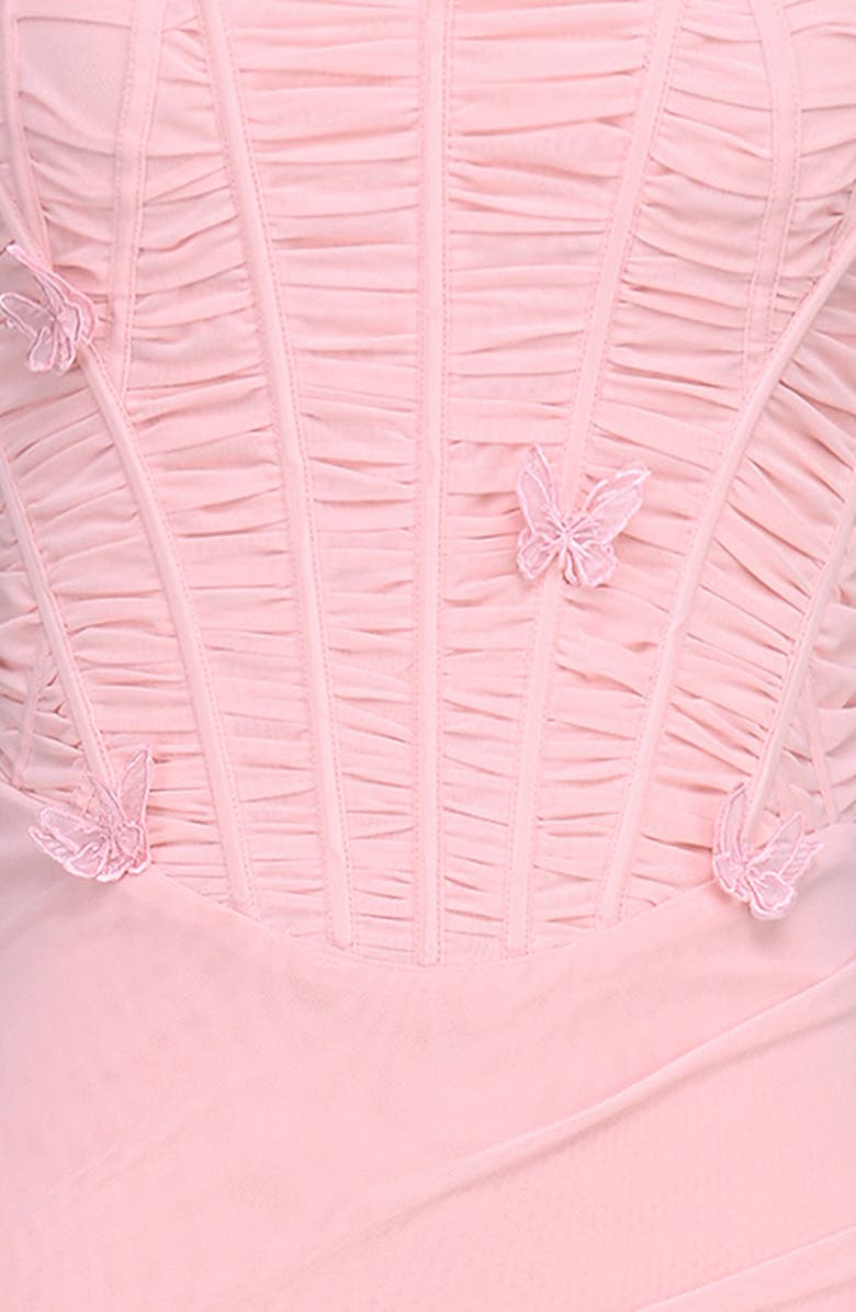 HOUSE OF CB Romola Appliqué Maxi Cocktail Dress, Alternate, color, Tickled Pink