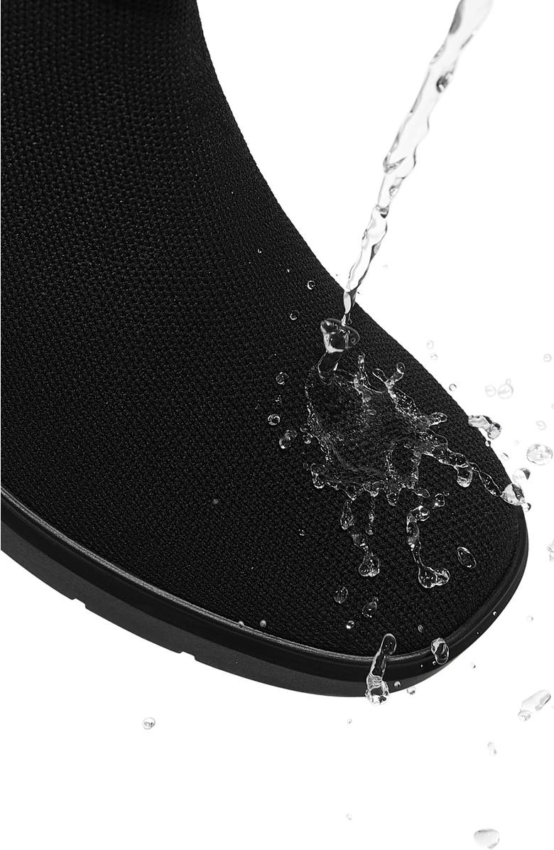 VIVAIA Square-Toe Water-Repellent Heeled Boots, Alternate, color, Black