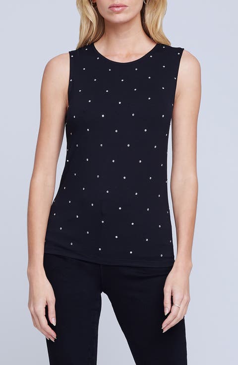 Shelly Rhinestone Embellished Tank Top