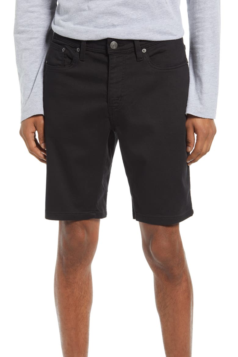 No Sweat Five Pocket Performance Shorts, Main, color, BLACK