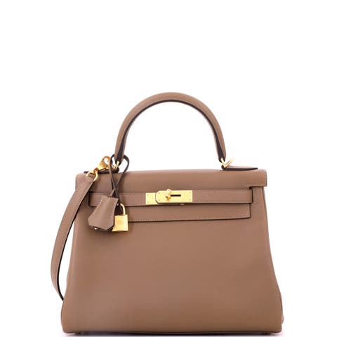 Kelly Handbag Verso Evercolor With Gold Hardware 28