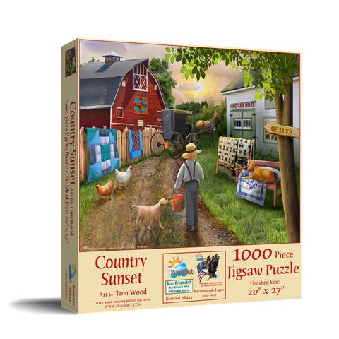 Country Sunset 1000 piece Jigsaw Puzzle for Adults