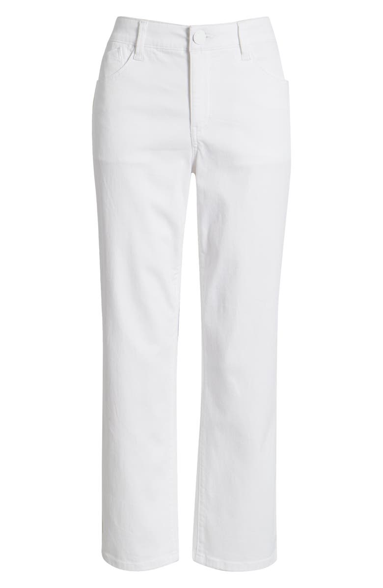 Wit & Wisdom High Waist Straight Leg Stretch Twill Pants, Alternate, color, Optic White