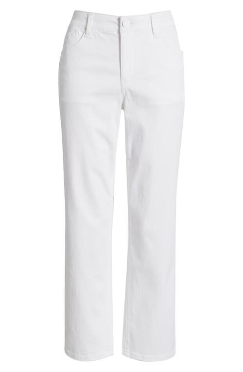 Wit & Wisdom High Waist Straight Leg Stretch Twill Pants In Optic White