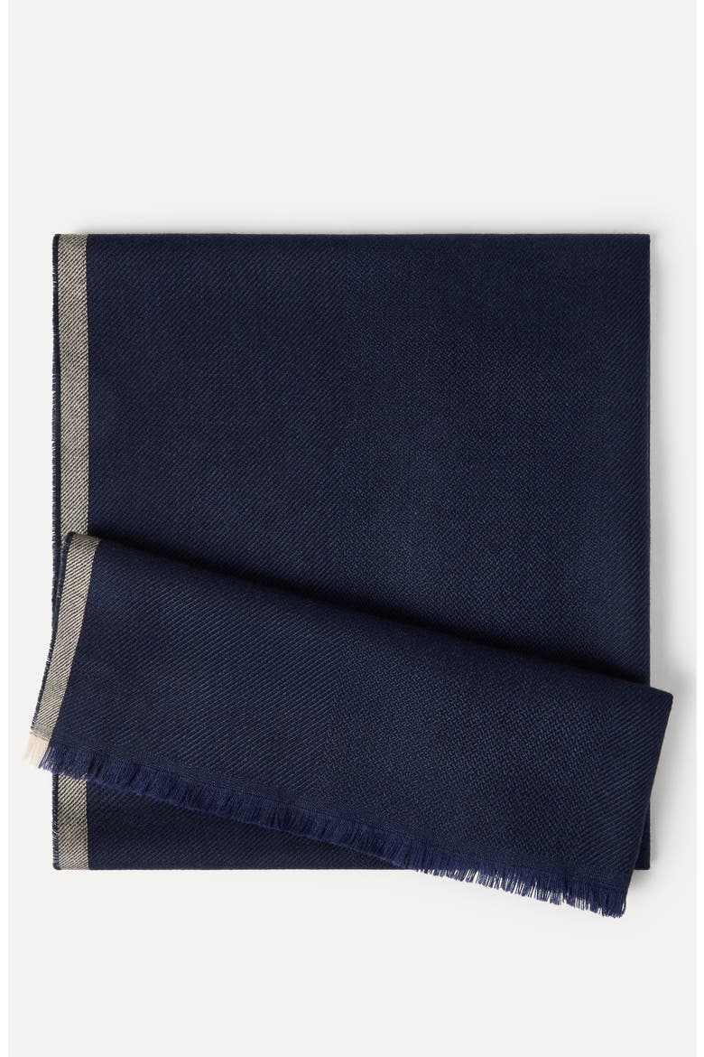 Wool and cashmere scarf, Alternate, color, Blue