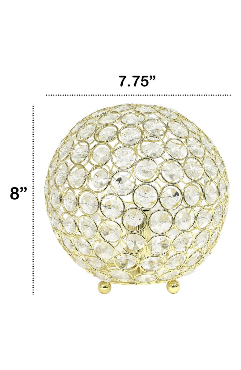 LALIA HOME Round Crystal Table Lamp, Alternate, color,