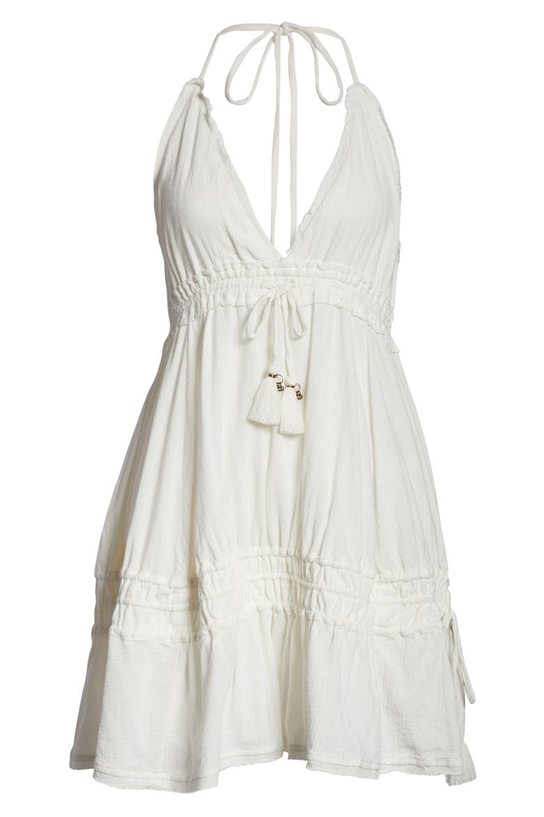 Endless Summer by Free People Signorina Halter Sundress, Alternate, color, IVORY