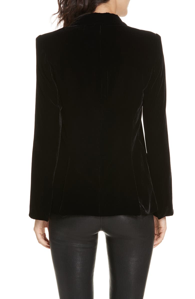 L'AGENCE Velvet Blazer, Alternate, color,