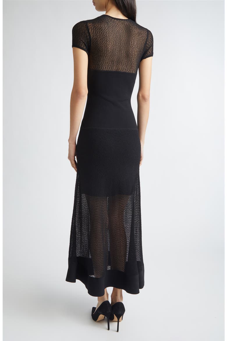 Short Sleeve Drop Waist Dress, Alternate, color, BLACK