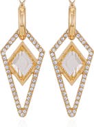 Vince Camuto Glass Stone Drop Huggie Hoop Earrings