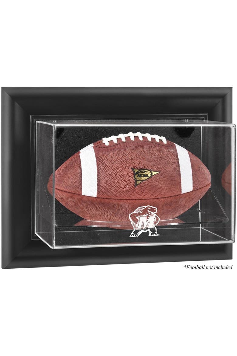 Maryland Terrapins Black Framed Wall-Mountable Football Display Case, Main, color, Black