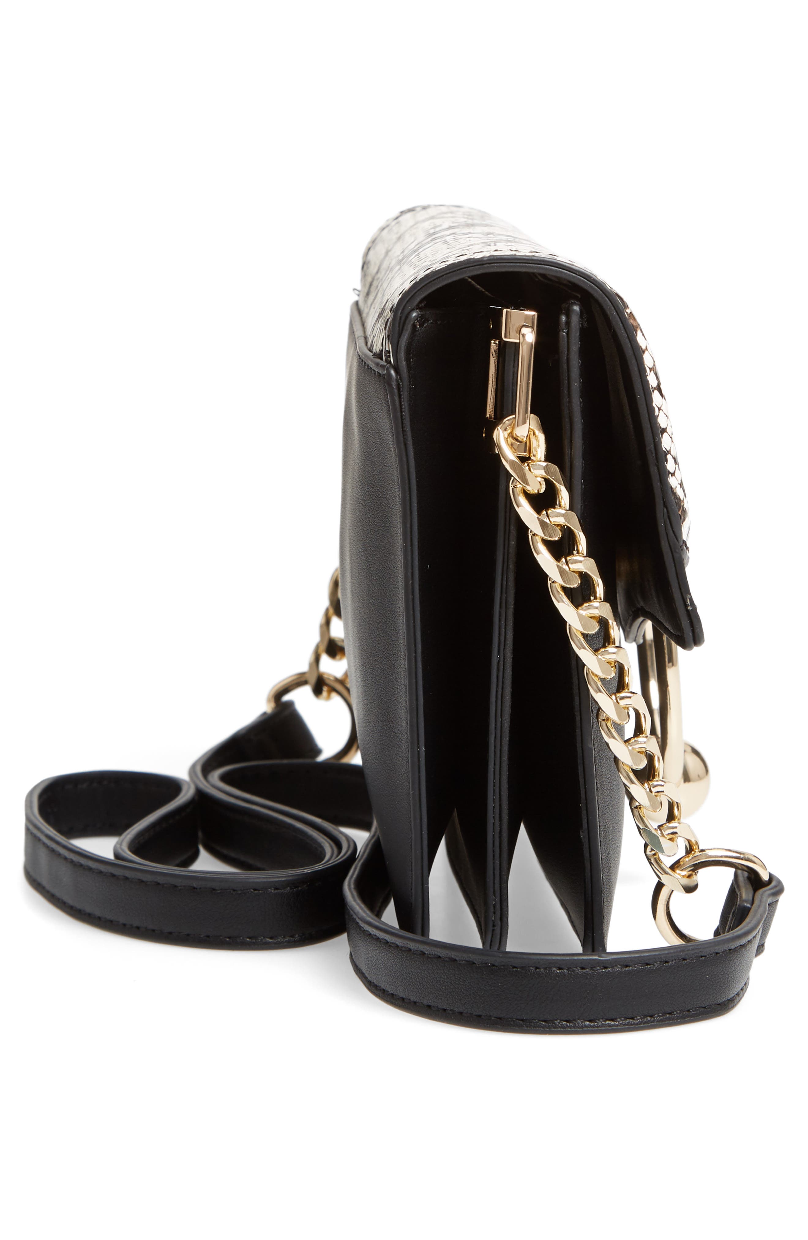 Selina Snake Effect Crossbody Bag, Alternate, color, BLACK MULTI