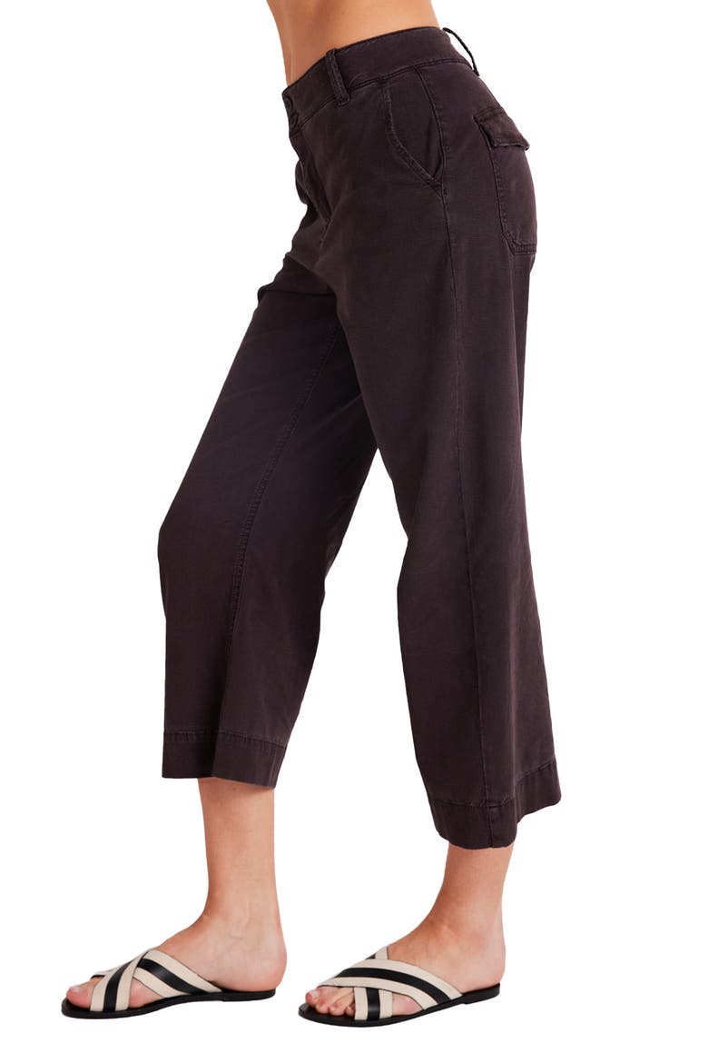 Sofia Wide Leg Crop Pants, Alternate, color, BLACK SMOKE