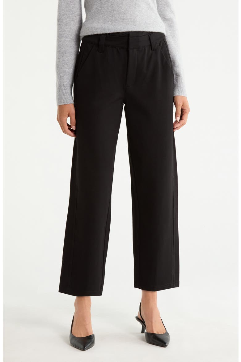 Skyrise Ankle Straight Leg Pants, Main, color, BLACK