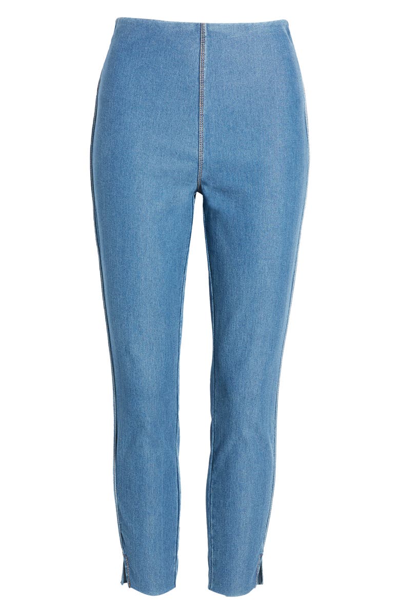 Lysse ́ Crop Slit Denim Leggings, Alternate, color, Light Wash (Denim)