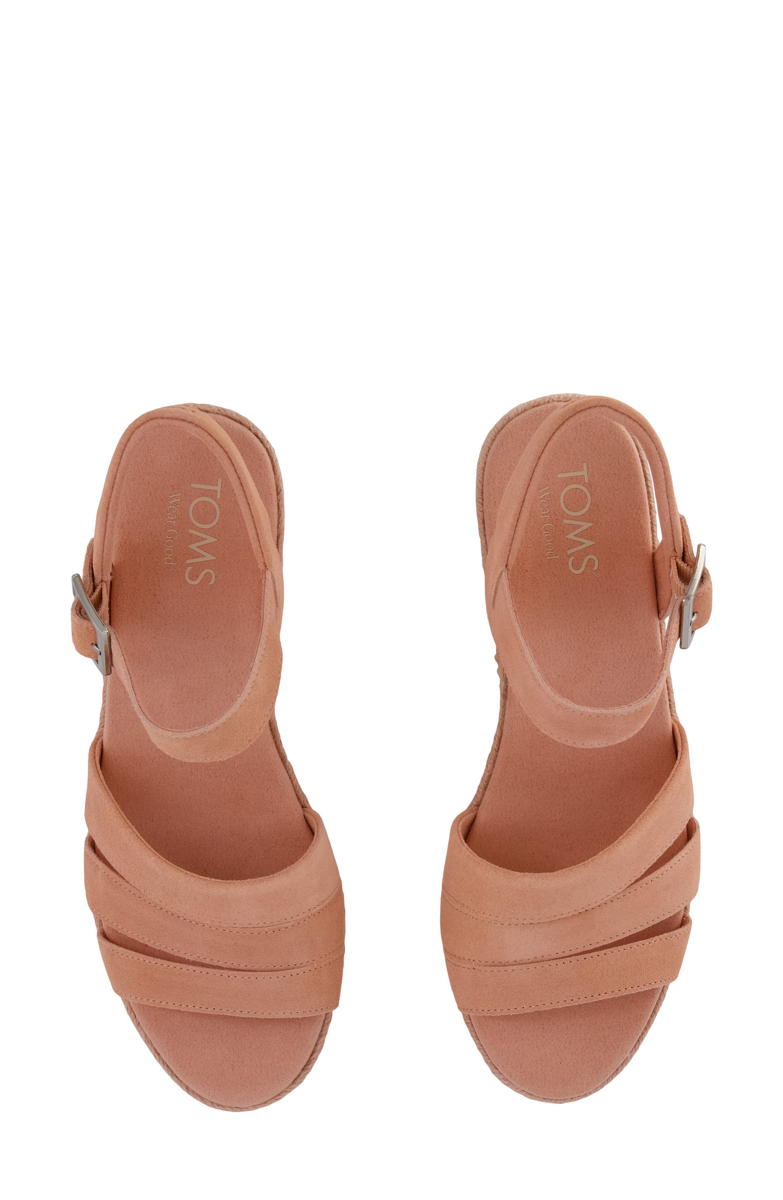 Julia Wedge Sandal, Alternate, color, MEDIUM PINK
