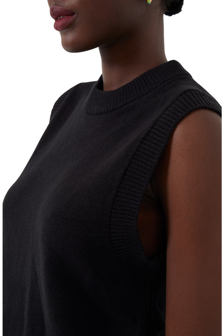 Millia Ribbed Sweater Vest, Alternate, color, BLACK