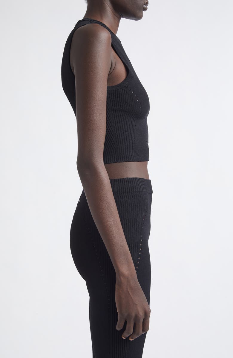 Balenciaga Sporty Athletic Crop Sleeveless Sweater, Alternate, color, 1000 Black