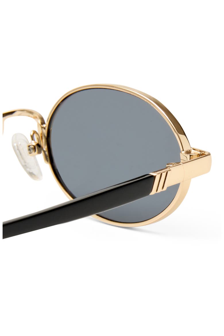 55mm Icicle Oval Sunglasses, Alternate, color, BRIGHT GOLD / SMOKE MONO