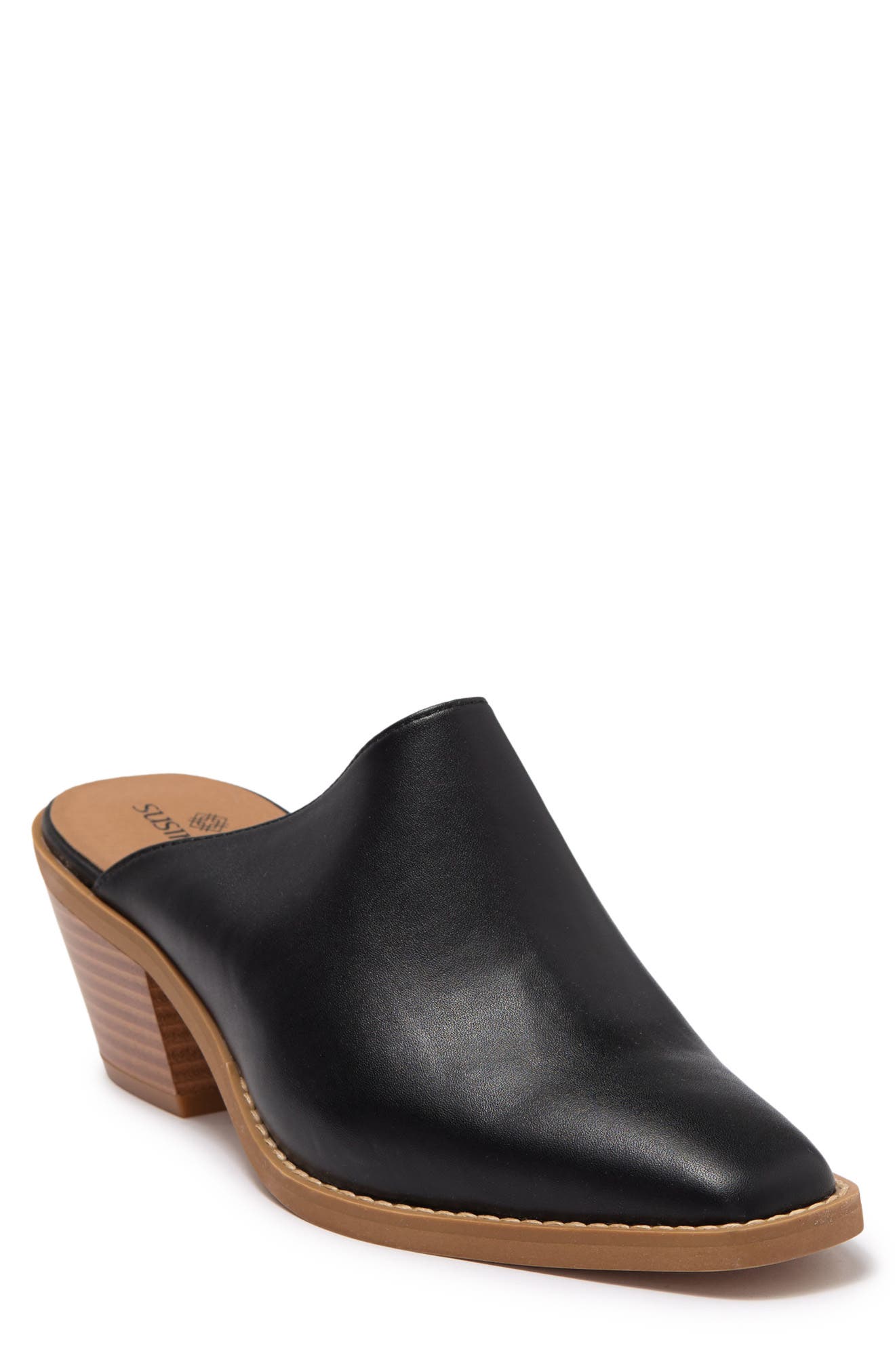 Susina<sup>®</sup> SUSINA Justina Faux Leather Mule, Main, color, 