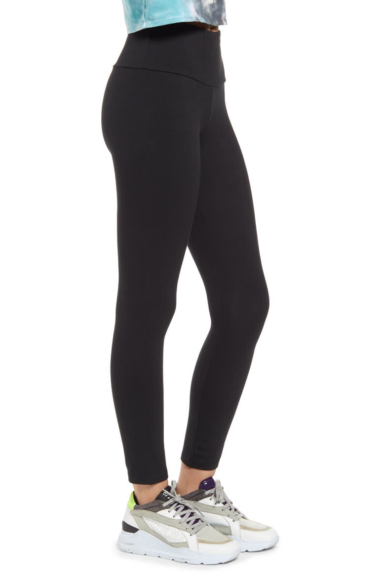 Alessi High Waist Ankle Leggings, Alternate, color, NOIR