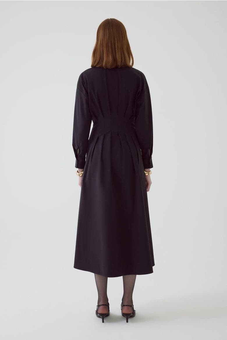 Billie Midi Dress, Alternate, color, BLACK