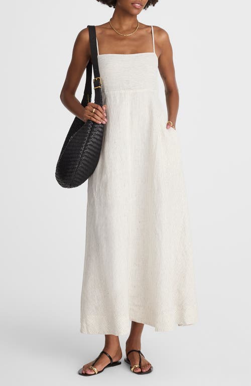 Madewell Striped Empire-waist Midi Dress
