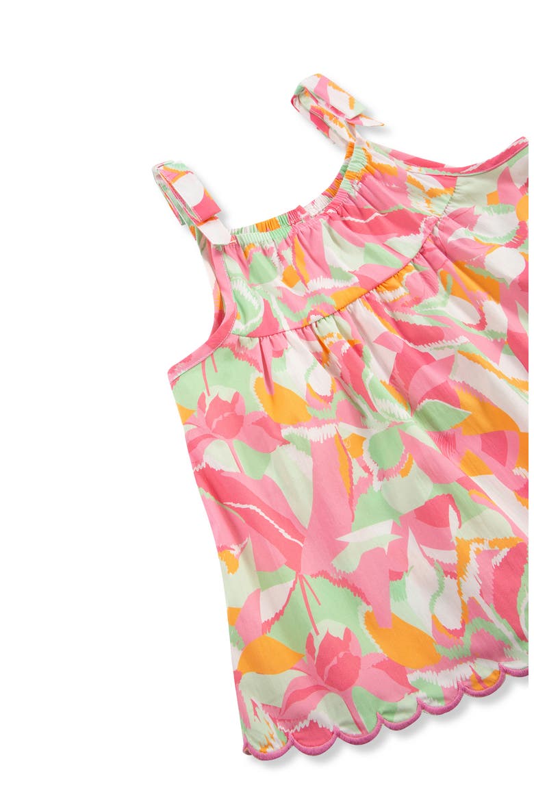 Kids' Floral Scalloped Tank & Shorts Set, Alternate, color, PRINT