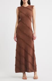 Rails Claudia Fringed Sleeveless Maxi Dress