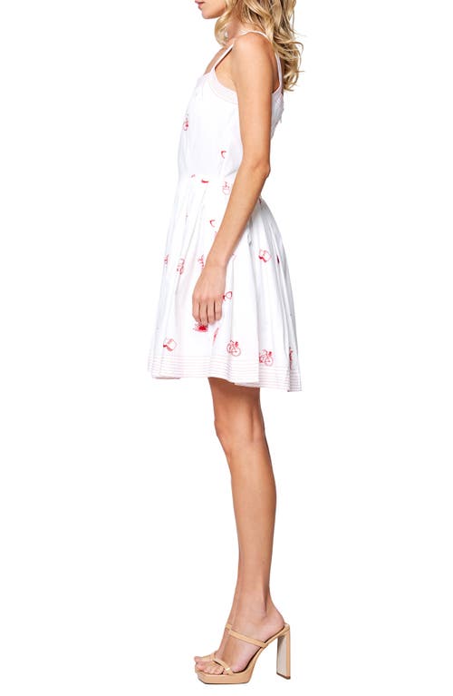 Ciebon Keira Embroidered Fit & Flare Dress In White