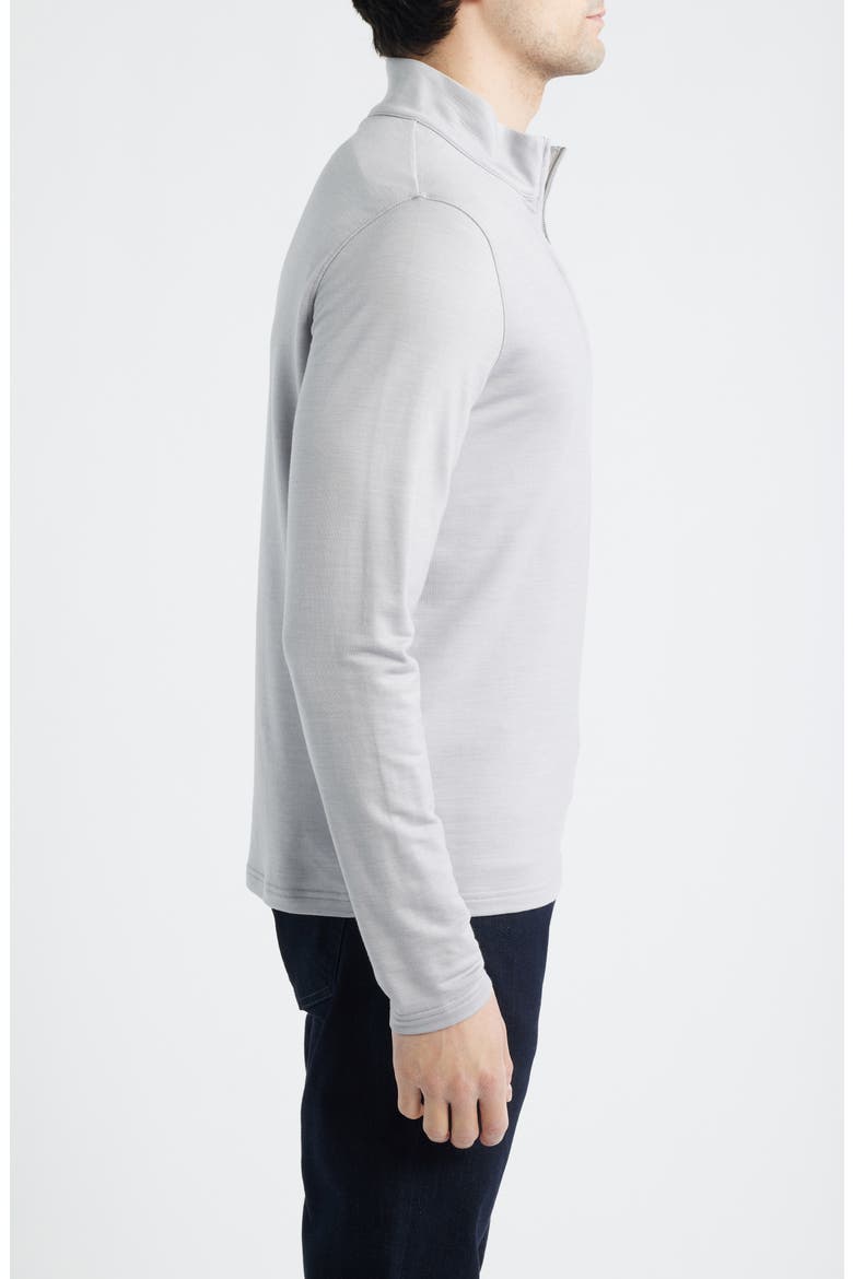 Crown Crafted Excursionist Flex Merino Wool Blend Quarter Zip, Alternate, color, GREY HEATHER