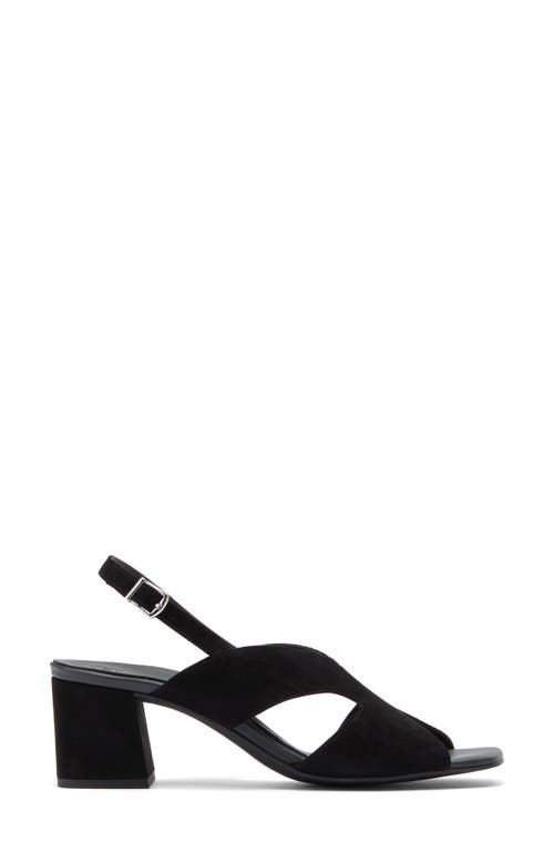 Paul Green Verona Slingback Sandal In Black Suede