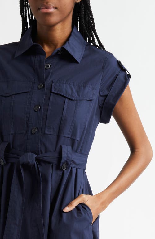 Derek Lam 10 Crosby Kayla Belted Shirtdress In Night Sky