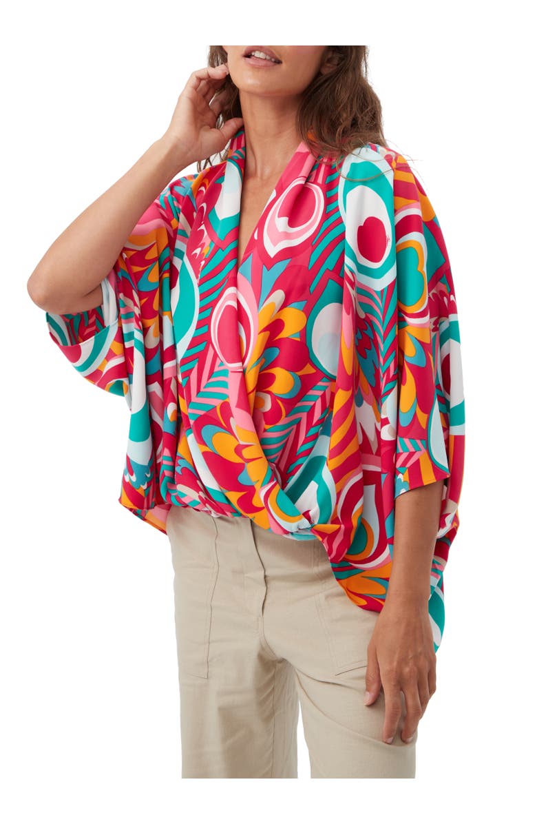 Trina Turk Concourse Oversized Surplice Top, Main, color, 