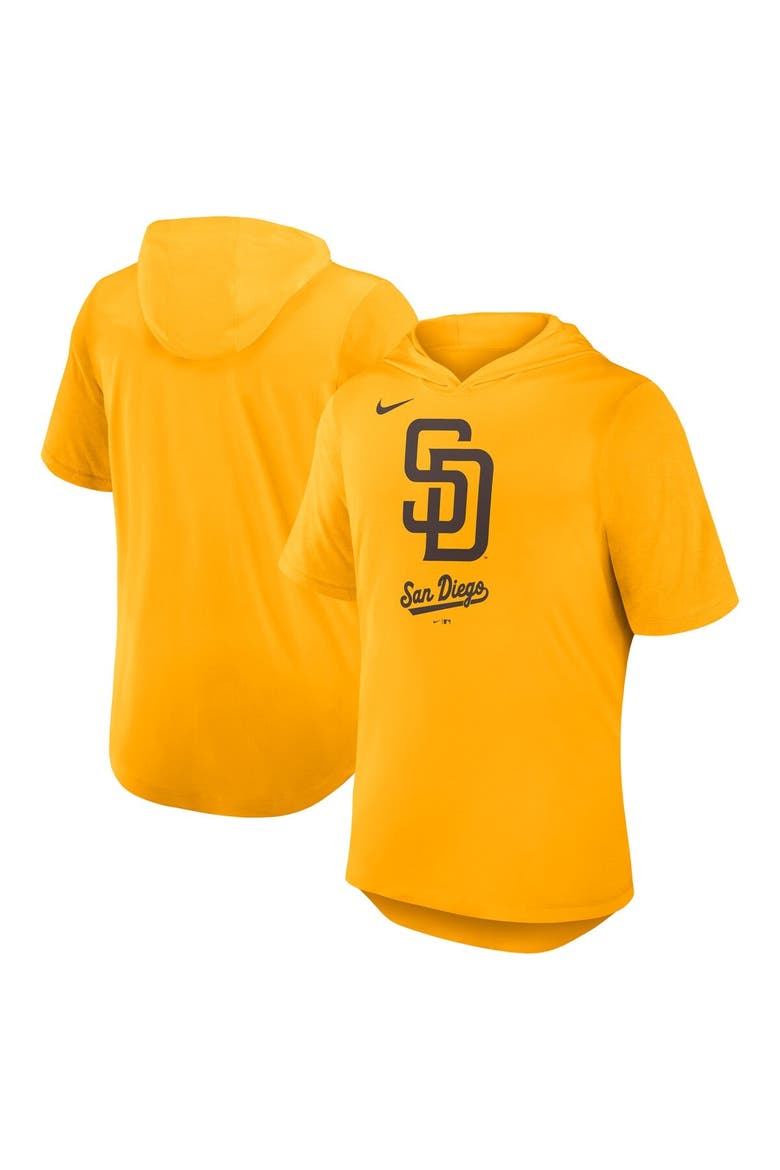 Men's Nike Gold San Diego Padres Tri-Blend Hoodie T-Shirt, Alternate, color, Gold