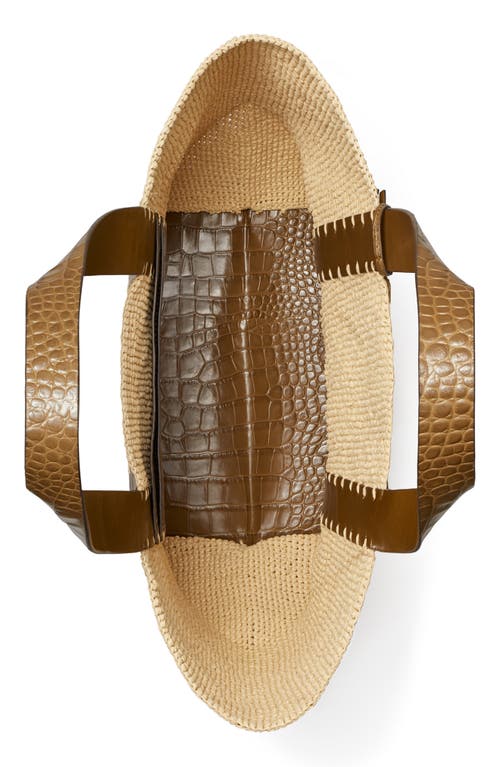 Tory Burch Straw Tote In Green