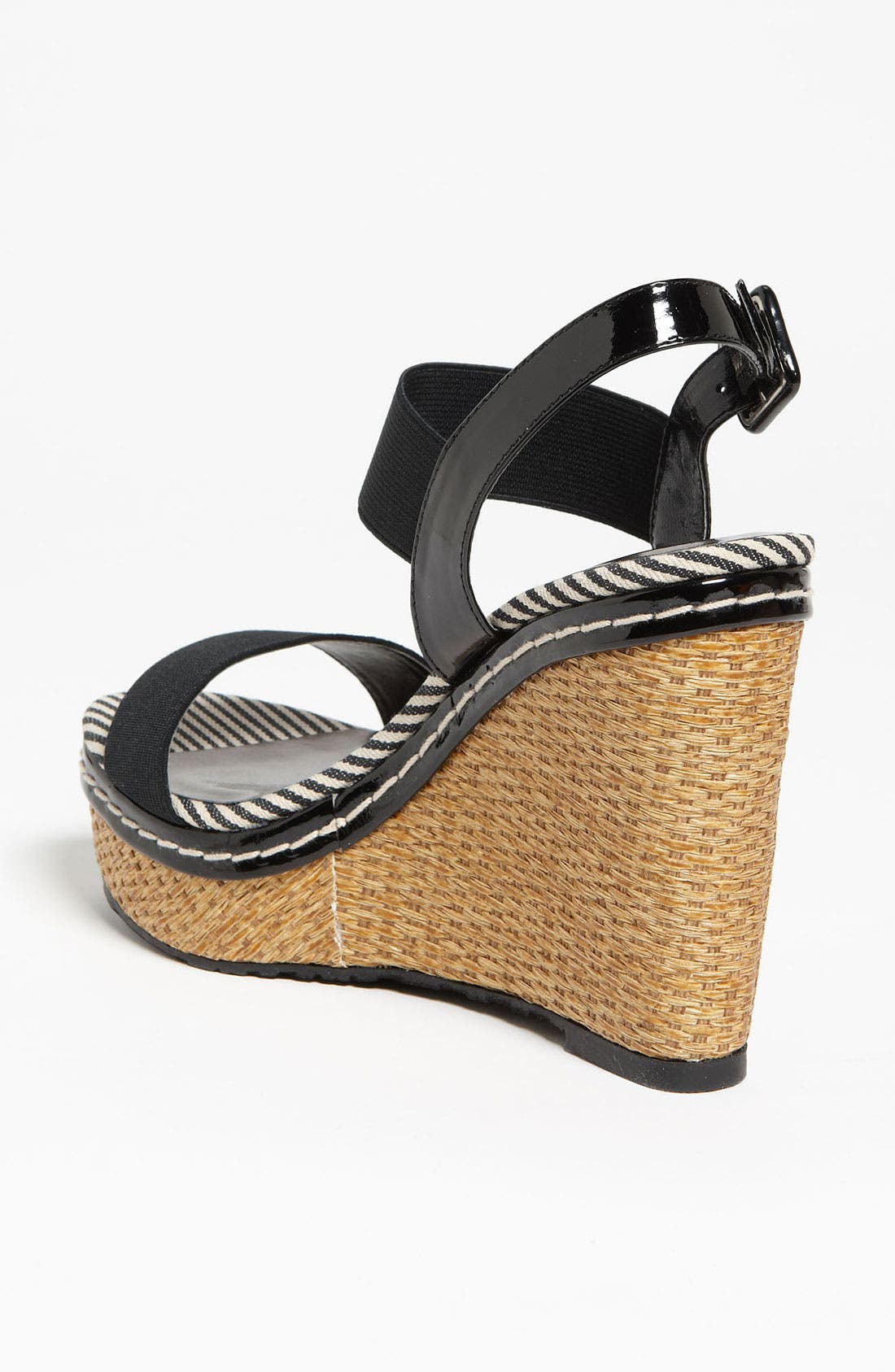 'Tapia' Wedge Sandal, Alternate, color, BLACK PATENT