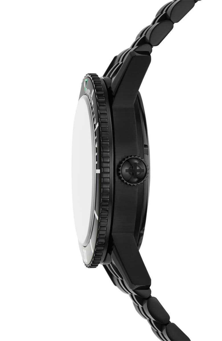 Zodiac Compression Diver Automatic Black Stainless Steel Watch, 40mm, Alternate, color, 