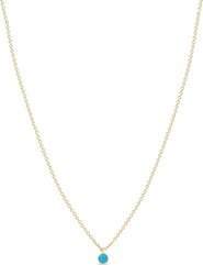 Zoë Chicco 14K Gold Bezel Birthstone Necklace