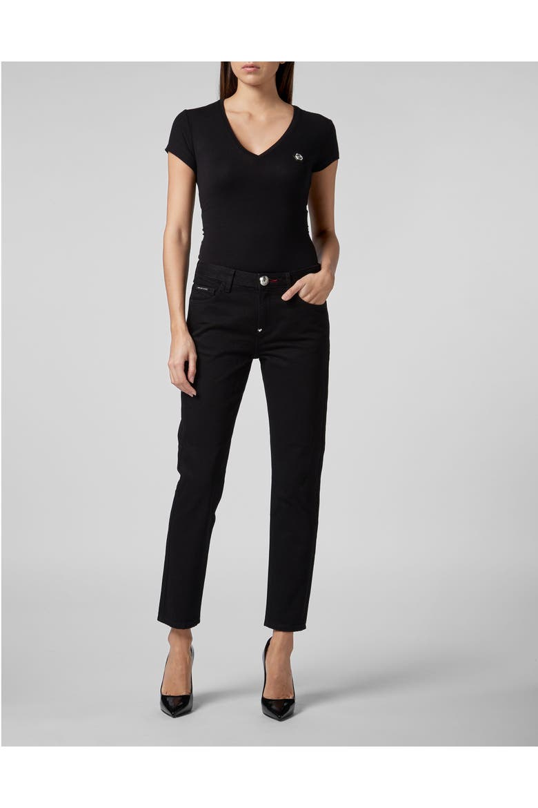 Jeans Boyfriend Fit Angel Women, Main, color, black