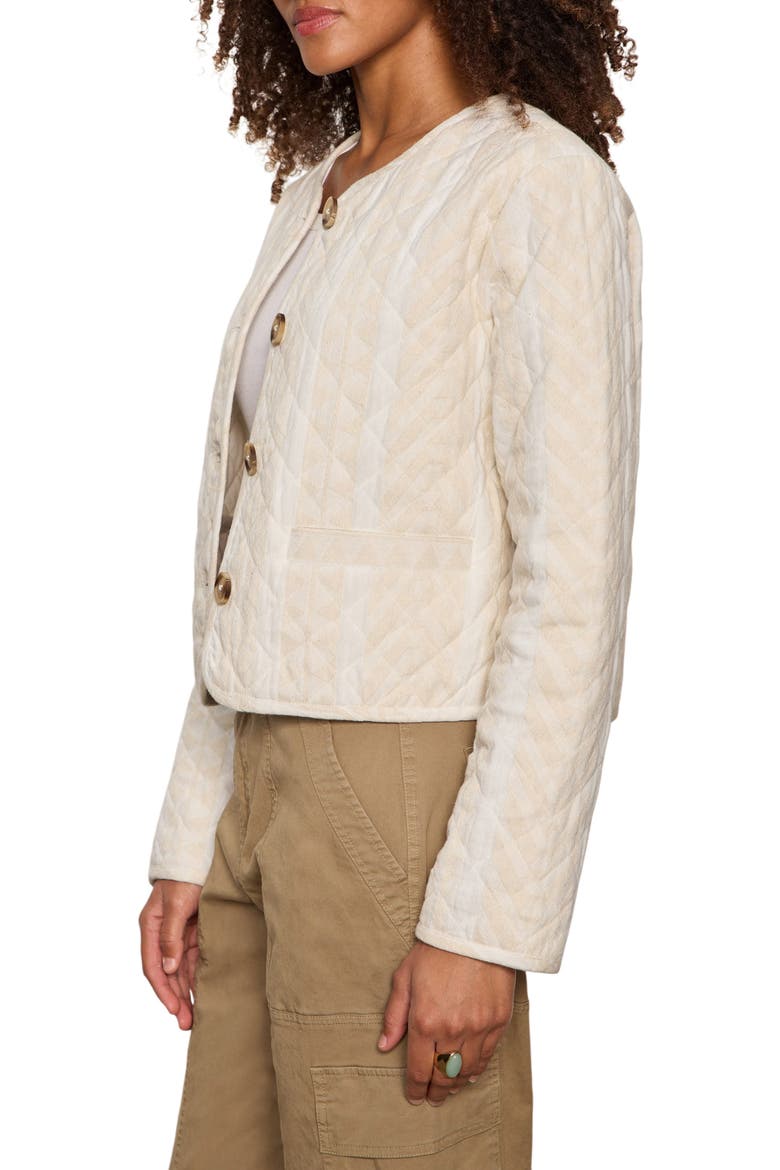 Coco Geo Quilted Jacket, Alternate, color, COLLAGEN WHITE STRIPE
