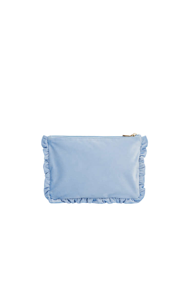 x Peter Rabbit Blue Velvet Embroidered Pouch, Alternate, color, Light Blue