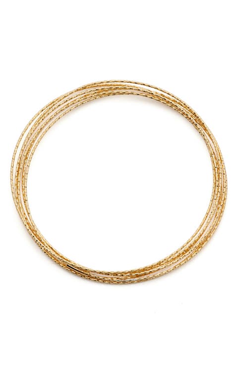 Sterling Silver Stacked Bangle Bracelet