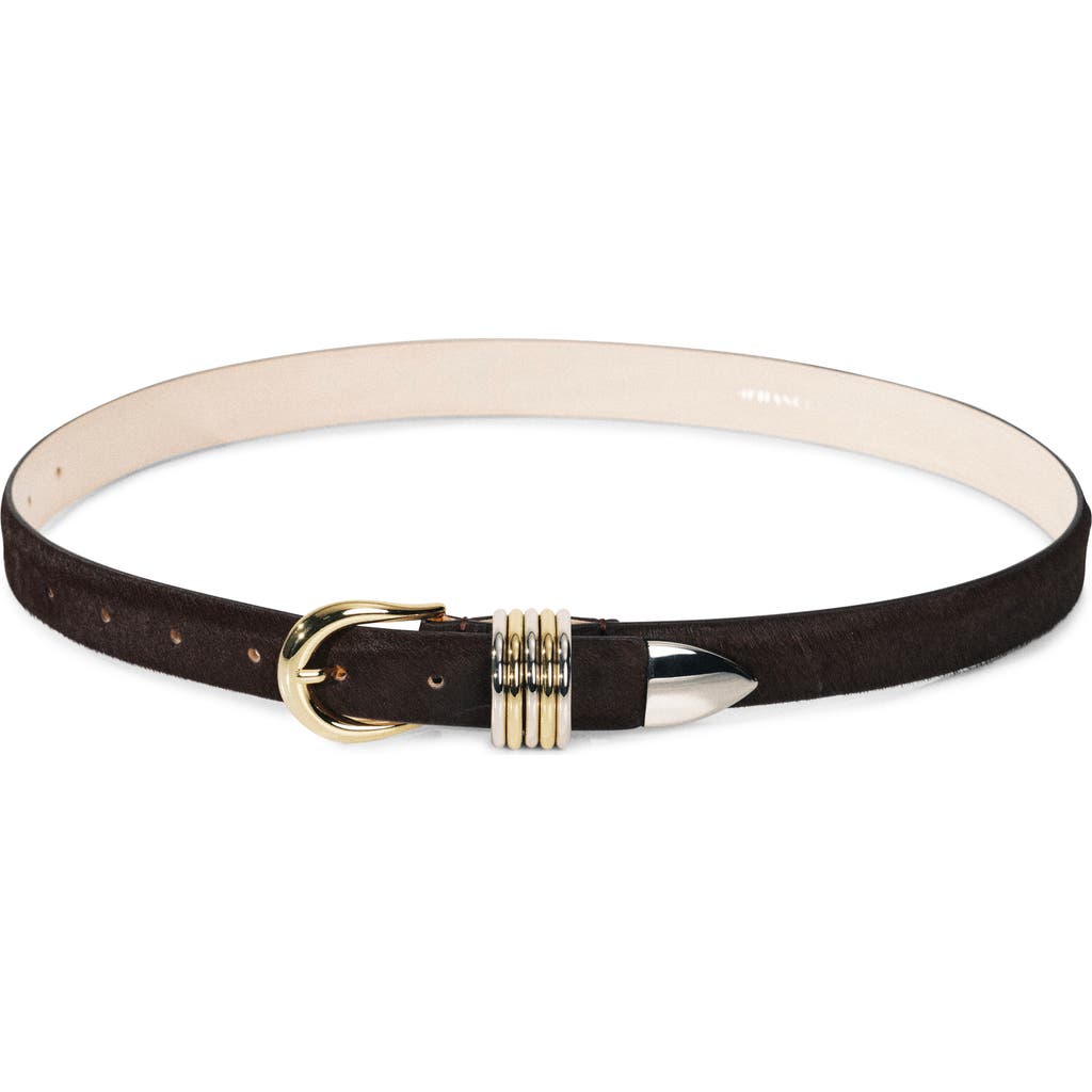 Déhanche Hollyhock Genuine Calf Hair Belt in Chocolate  product